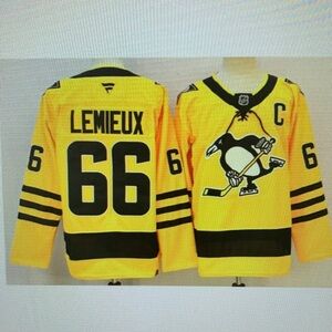 Mario Lemieux Gold Stitched Jersey🤍